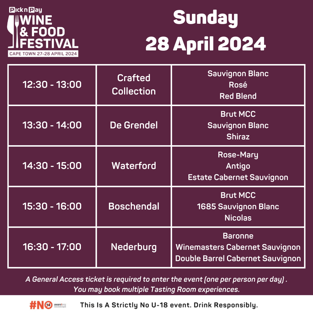 Tasting room Pick n Pay Wine and Food Festival