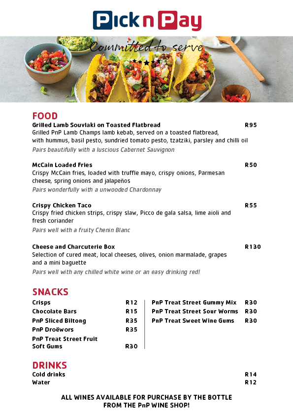 PnP WFF_Food Lane_A4 Counter Top Menu